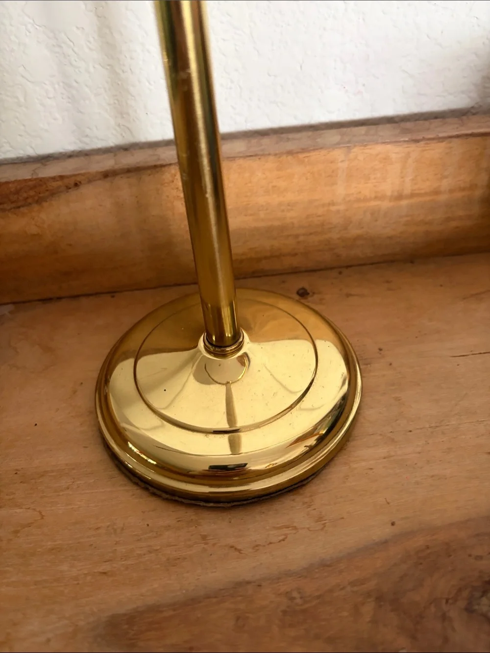 Gold Towel and Jewelry Stand with Ring Top